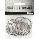boekbindersring 32 mm 8 stuks zilver