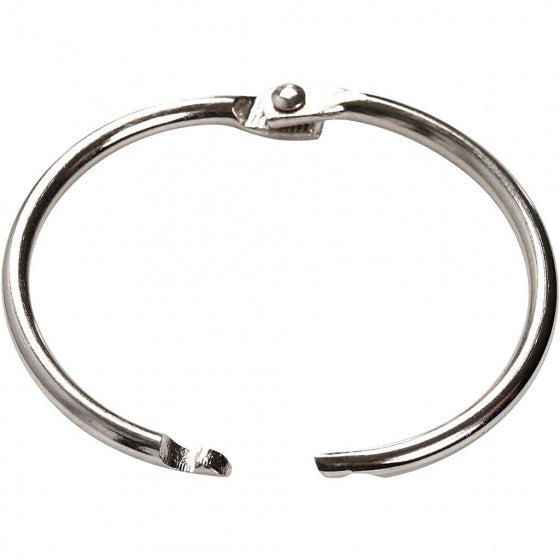 boekbindersring 38 mm 8 stuks zilver