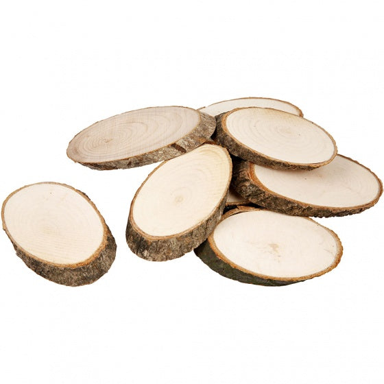 boomstamschijven 7,5x4,5x0,8 cm 20 stuks