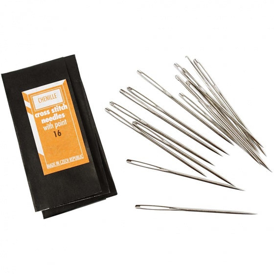 Borduurnaalden met Scherpe punt, 5,4cm, 25st.