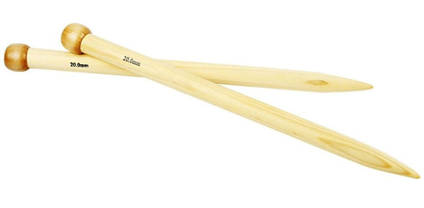 breinaalden bamboe 20 mm 35 cm