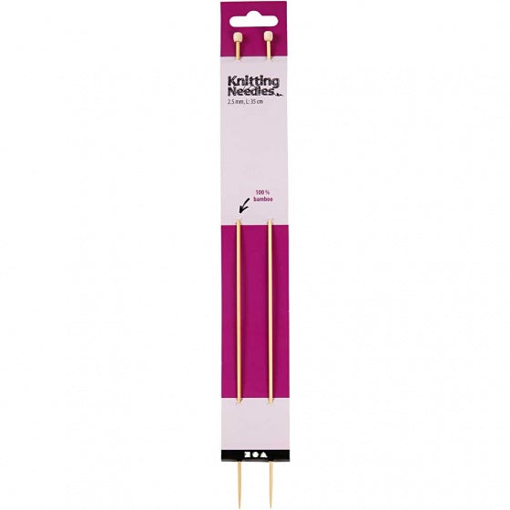 breinaalden bamboe 2,5 mm 35 cm