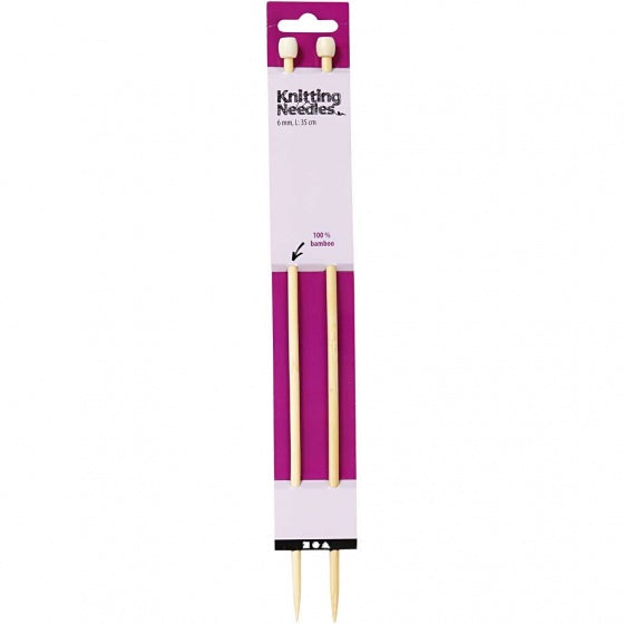 breinaalden bamboe 6 mm 35 cm