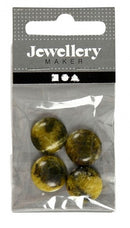 cabochons Yellow Pine 14 mm 4 stuks