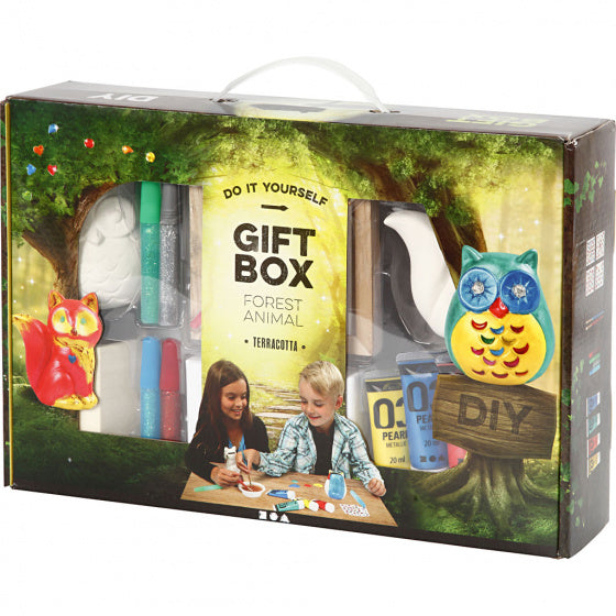 cadeaubox bosdieren terracotta 19-delig