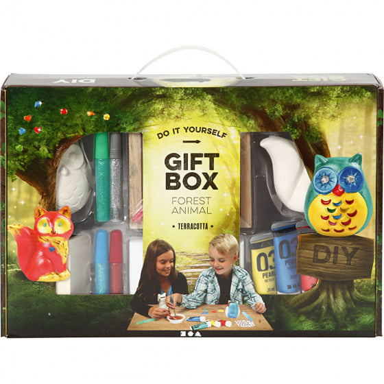 cadeaubox bosdieren terracotta 19-delig