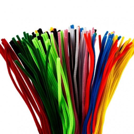 chenille draad 200 stuks 45 cm 6 mm multicolor