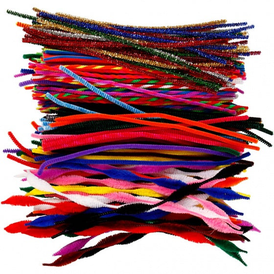 chenille draad 250 stuks 30 cm 4 - 6 mm multicolor