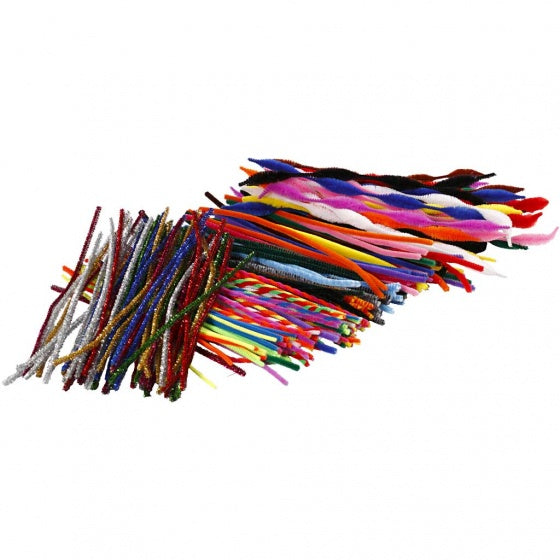 chenille draad 250 stuks 30 cm 4 - 6 mm multicolor
