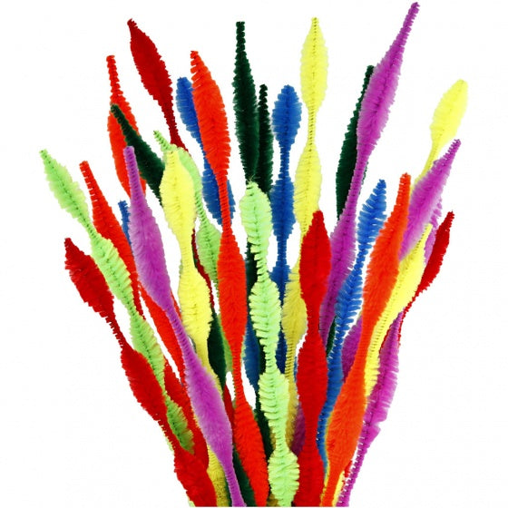 chenille draad 28 stuks 30 cm 5 - 12 mm multicolor