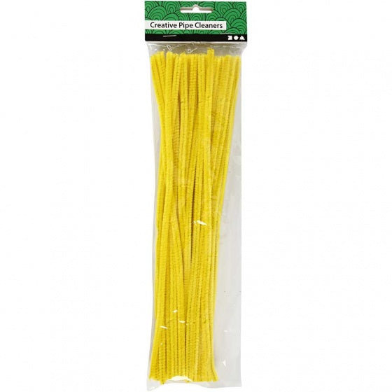 Chenille Geel 30cm, 50st.