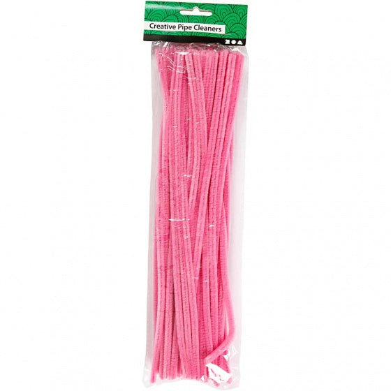 Chenille Roze 30cm, 50st.