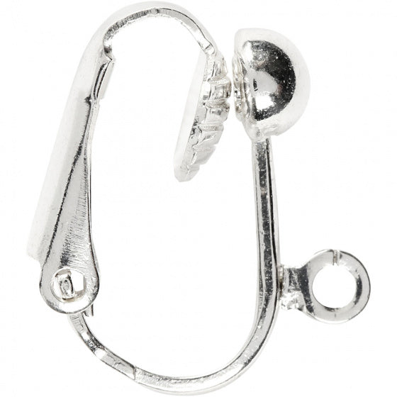 clip-on oorbellen 16,5 mm verzilverd 40 stuks