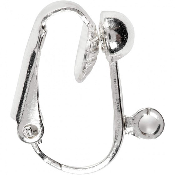 clip-on oorbellen 16,5 mm verzilverd 6 stuks