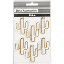 clips cactus goud 40 x 30 mm 6 stuks