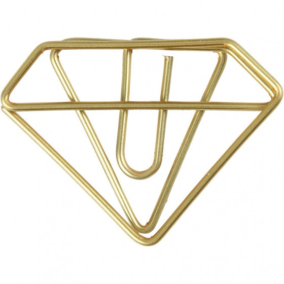 clips diamant goud 35 x 25 mm 6 stuks