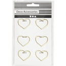clips hart goud 30 x 20 mm 6 stuks