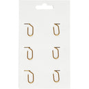 clips hart goud 30 x 20 mm 6 stuks