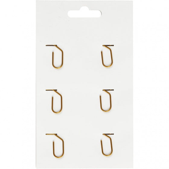 clips hart goud 30 x 20 mm 6 stuks