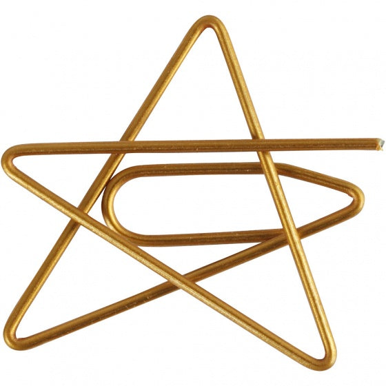clips ster goud 30 x 30 mm 6 stuks