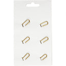 clips vogel goud 32 x 40 mm 6 stuks