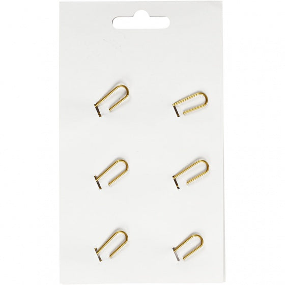 clips vogel goud 32 x 40 mm 6 stuks