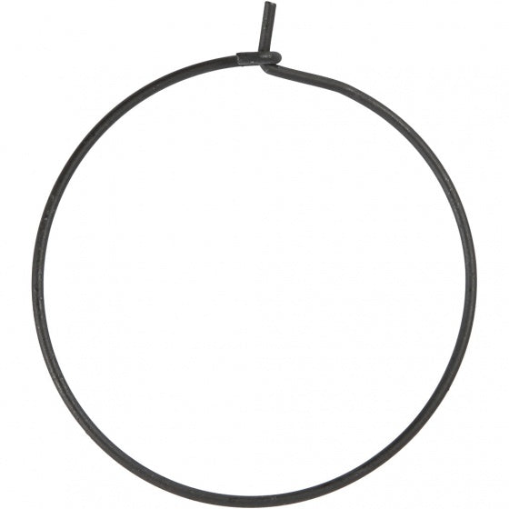 oorbellen 30 mm rond 6 stuks zwart