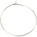 oorbellen 30 mm verzilverd 6 stuks