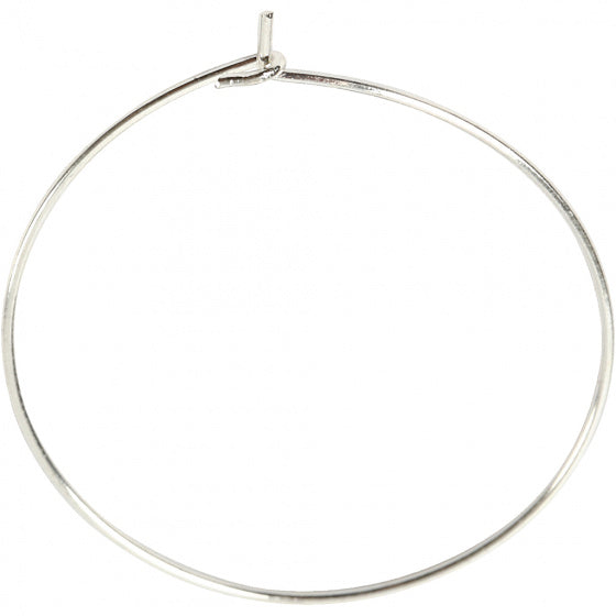 oorbellen 30 mm verzilverd 6 stuks