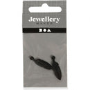 Creotime veertjes 23 x 6 mm 2 stuks zwart