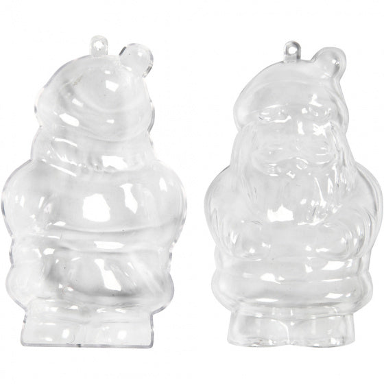 deco-kerstman tweedelig 2 stuks