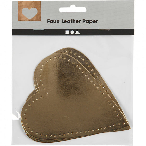 decoratiehart 12 x 10 cm latex goud 4 stuks