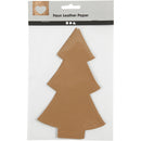 decoratiekerstboom 18 x 11 cm latex bruin 4 stuks