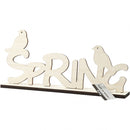 decoratiewoord Spring hout 29 cm blank per stuk