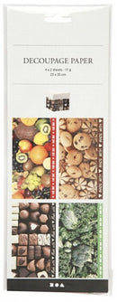 decoupagepapier etenswaren 25 x 35 cm 8 vellen