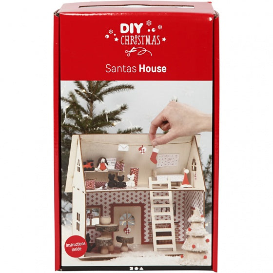 DIY Christmas Kerstman houten knutselset blank