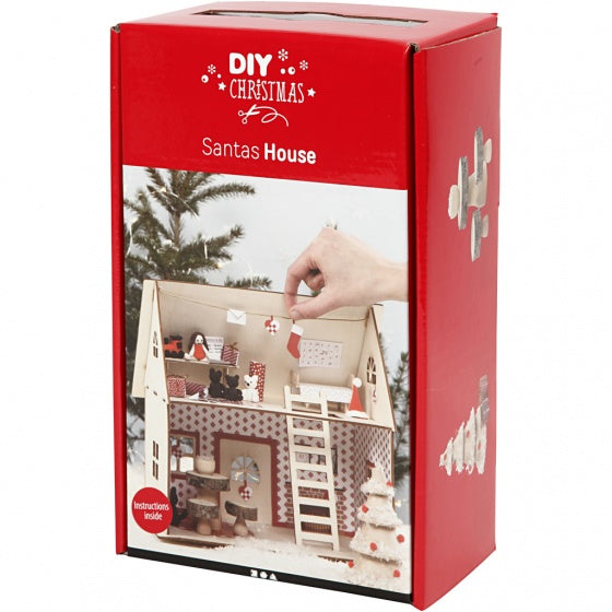 DIY Christmas Kerstman houten knutselset blank