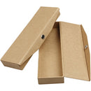 doos Etui papier-maché 21 x 6 cm bruin per stuk
