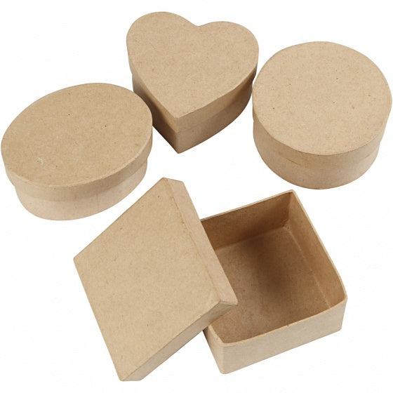 dozen Medium papier-maché 10-12 cm bruin 4-delig