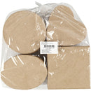 dozen Medium papier-maché 10-12 cm bruin 4-delig