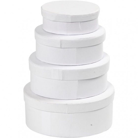 Ovale Dozen Wit met Deksel, 4st.