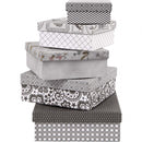 dozen Vierkant karton 9-21 cm wit 7-delig