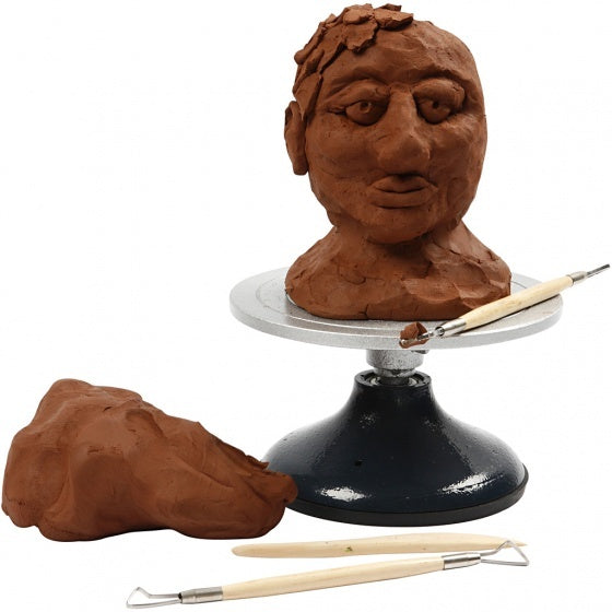 draaitafel Boetseer 30 cm/40 kg staal zilver/zwart