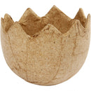 Eierschaal papier-maché 5 x 4 cm bruin per stuk