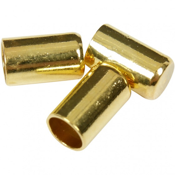 eindkappen 2,5 mm verguld goud 50 stuks