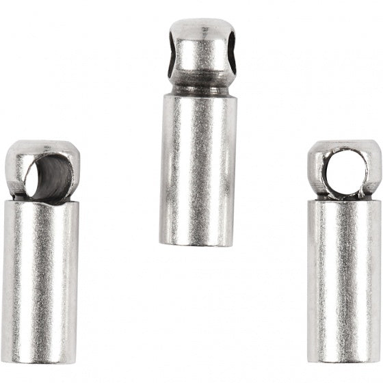 eindkappen verzilverd 2x8 mm 10 stuks