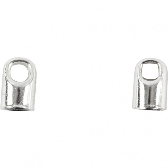 eindkappen verzilverd 4,5x7 mm 50 stuks