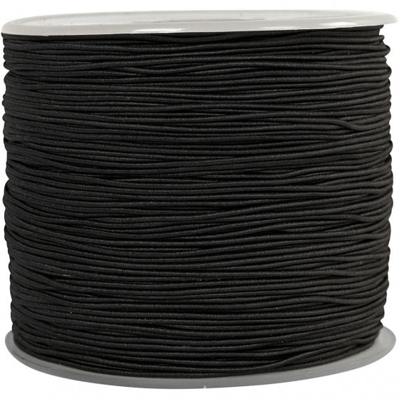 elastiek 250 m 1 mm zwart