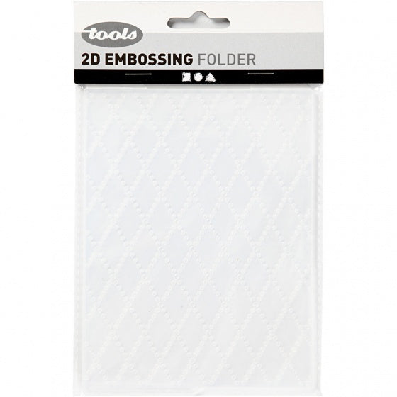 embossingfolder 11 x 14 cm ruiten
