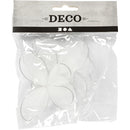 engelenvleugels 7,5 x 5,5 cm nylon/staal wit 6 stuks